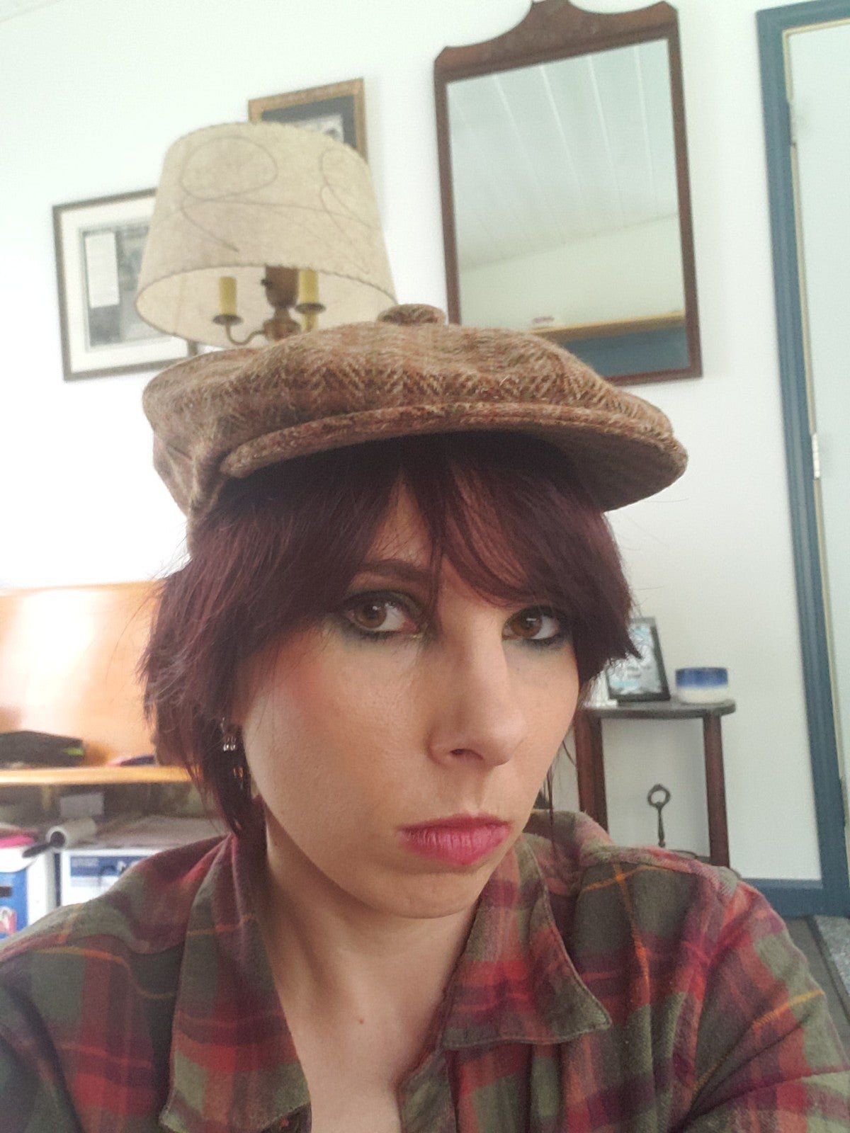 Men's Plaid Flat Cap