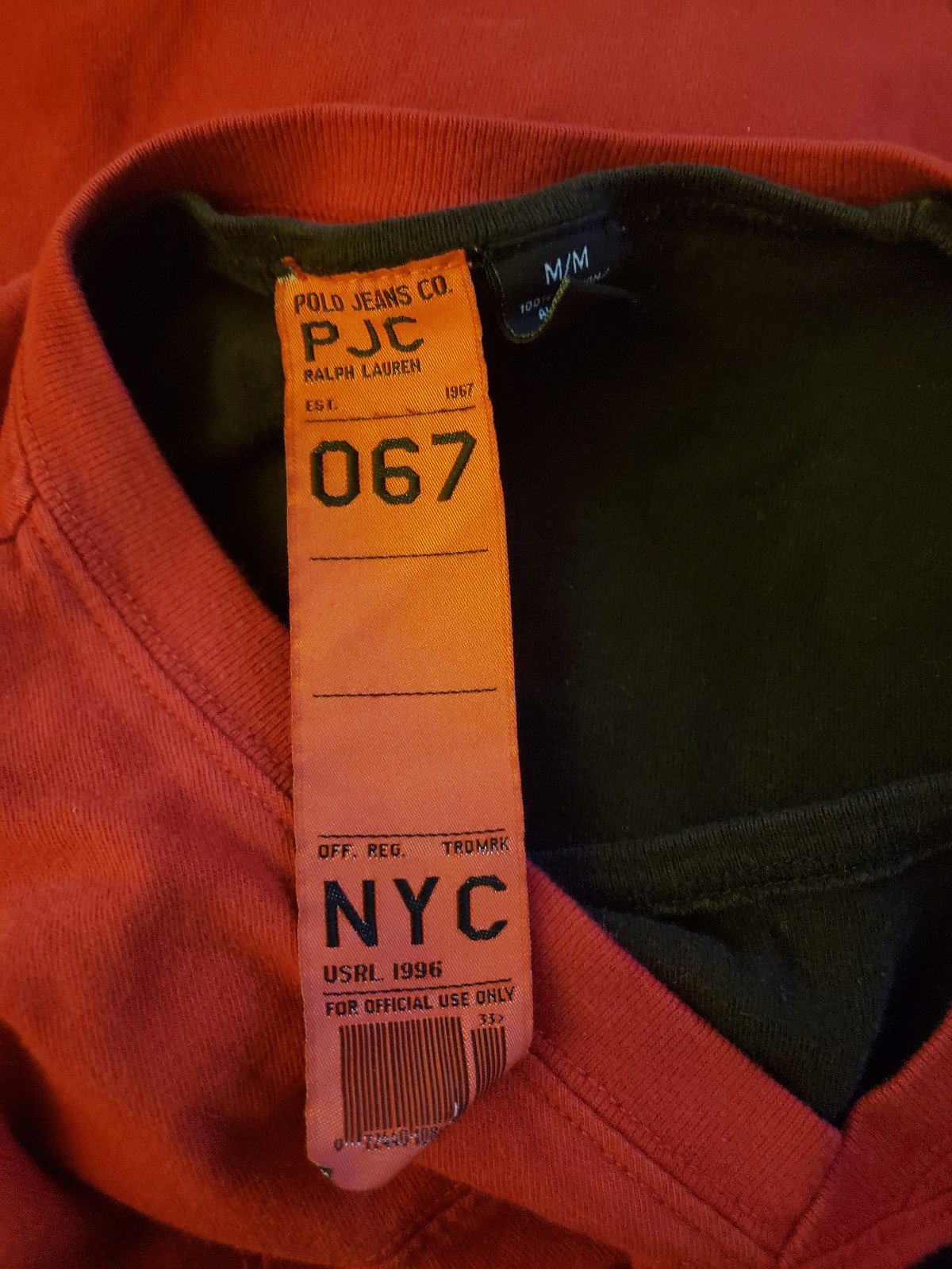 Y2K Polo Ralph Lauren Red and Black Layered Long Sleeve Tee