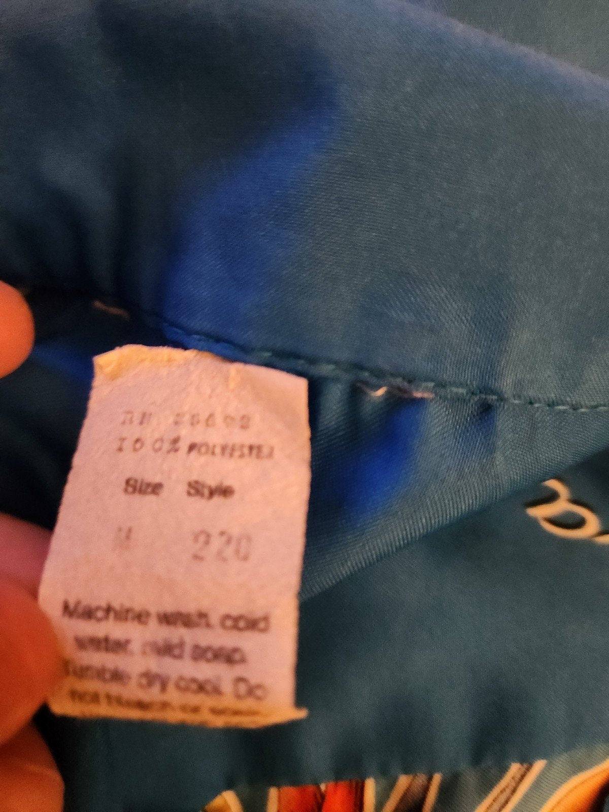 80s Blue and Orange Hawaiian Shirt