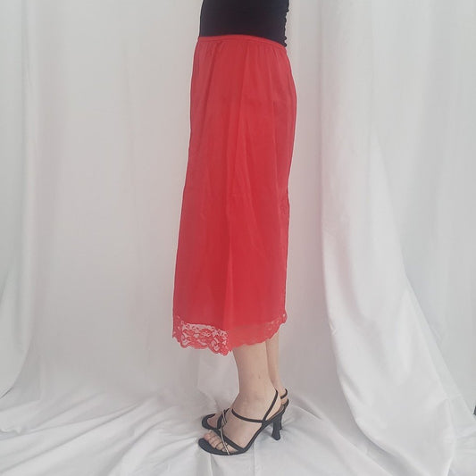 80s/90s Red Slip Skirt