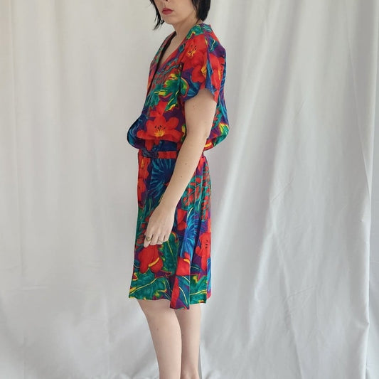 80s Hilo Hattie Hawaiian Romper
