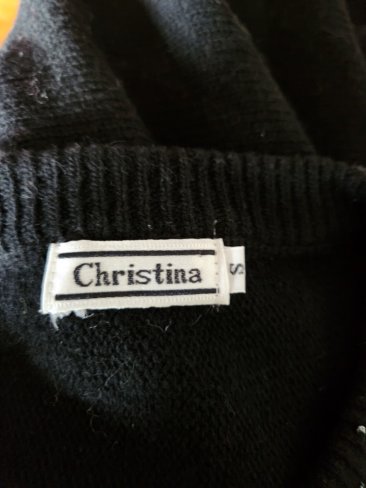 80s Black and Gold Beaded Sweater