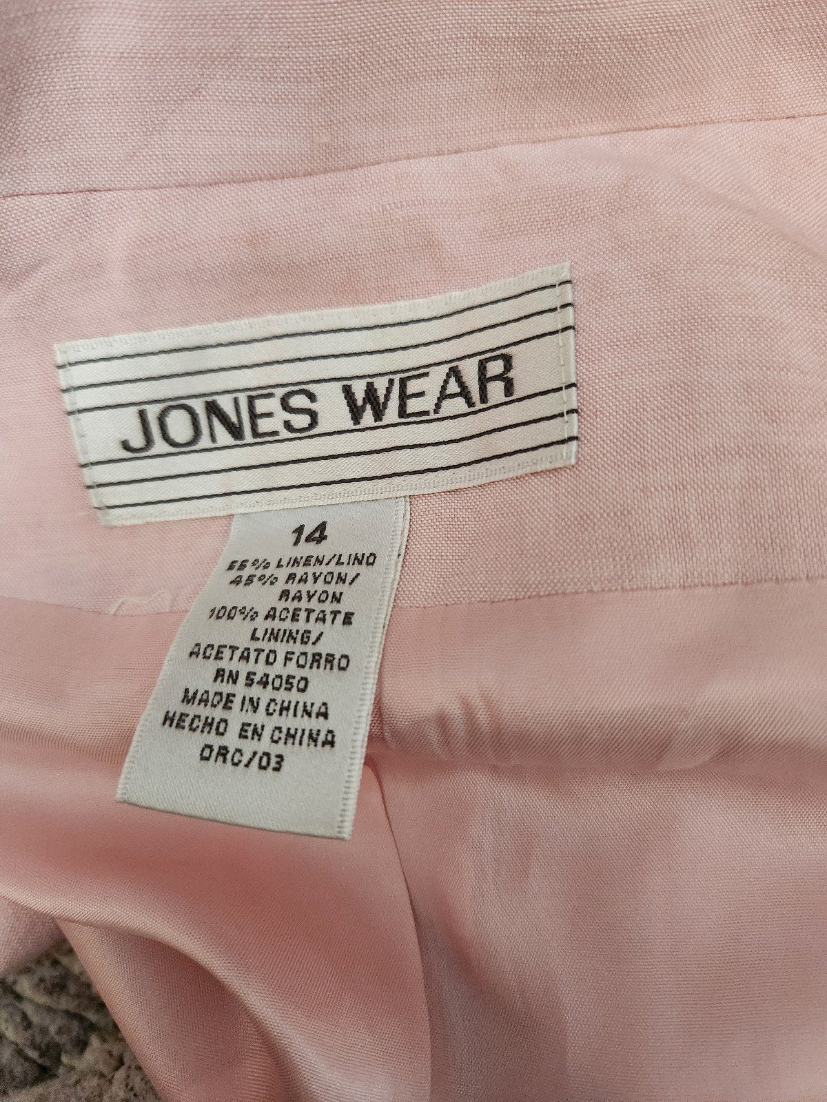 90s Pink Linen Blazer