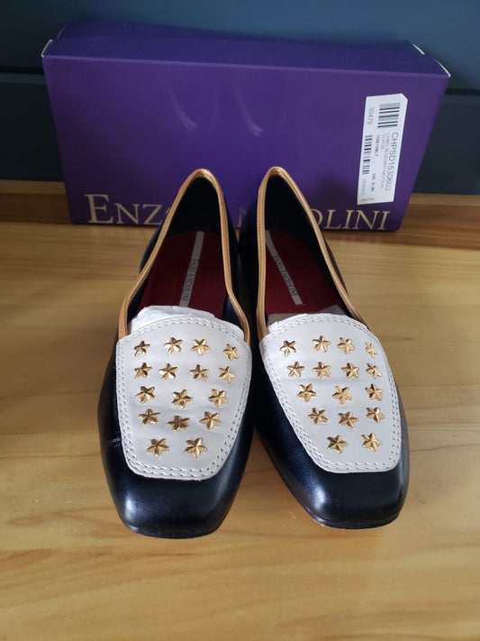 Nautical Blue and White Loafers