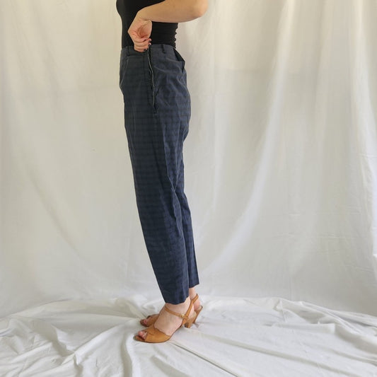 60s Blue and Green Plaid Pants