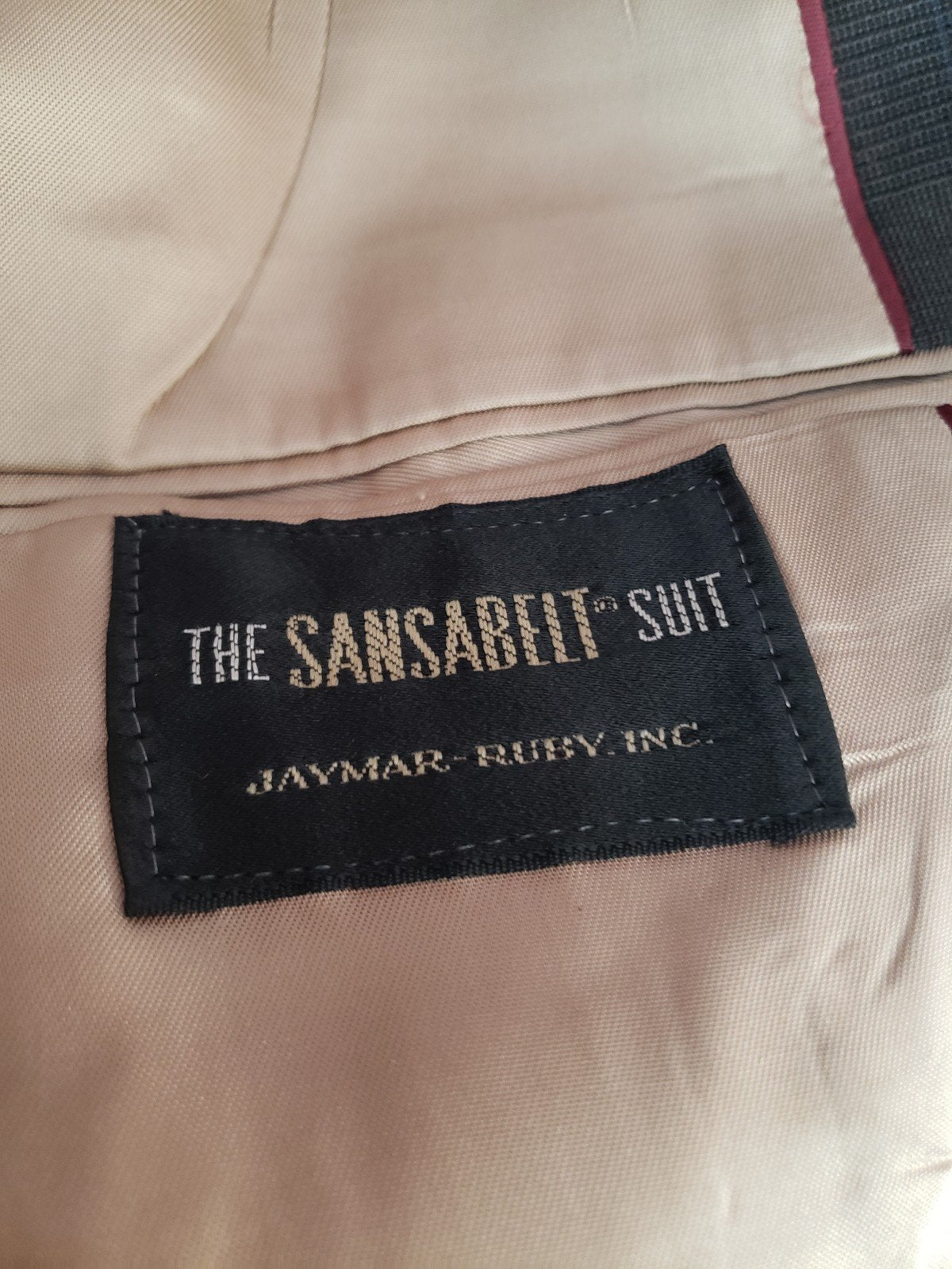 90s Dark Gray Plaid Suit