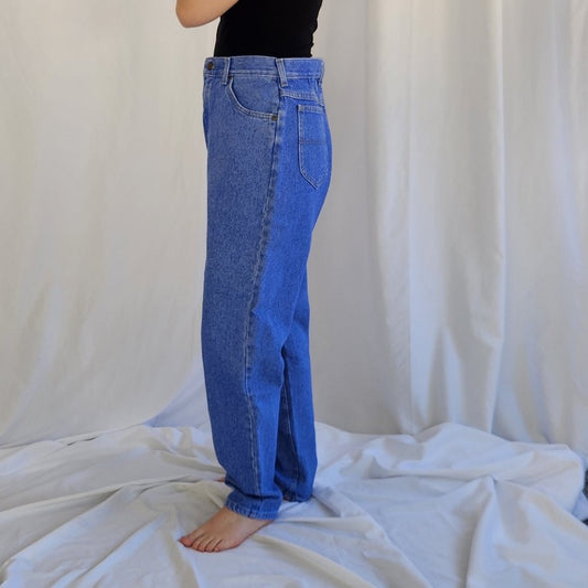 90s Deadstock Riders Bright Blue Jeans
