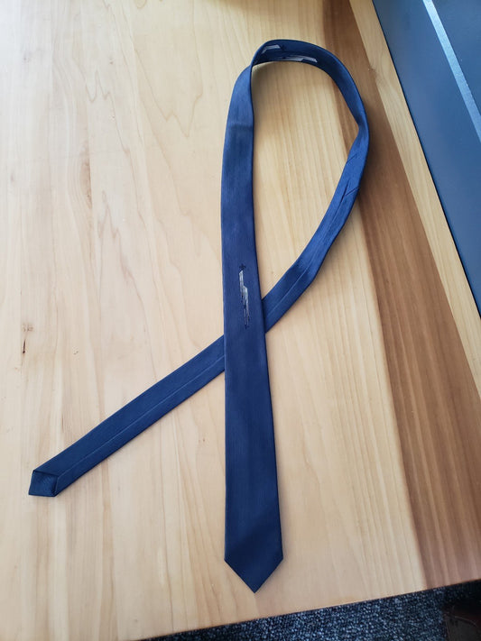 70s Blue Skinny Tie