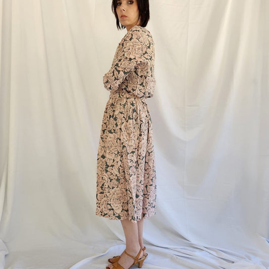 80s/90s Rose Print Skirt Set