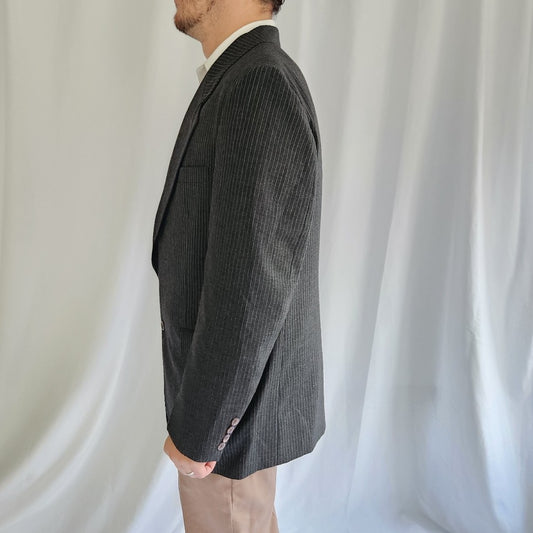 80s Gray Pinstripe Blazer