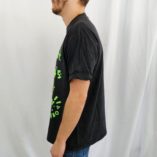 80s/90s Beverly Hills Blues Black and Neon Tee