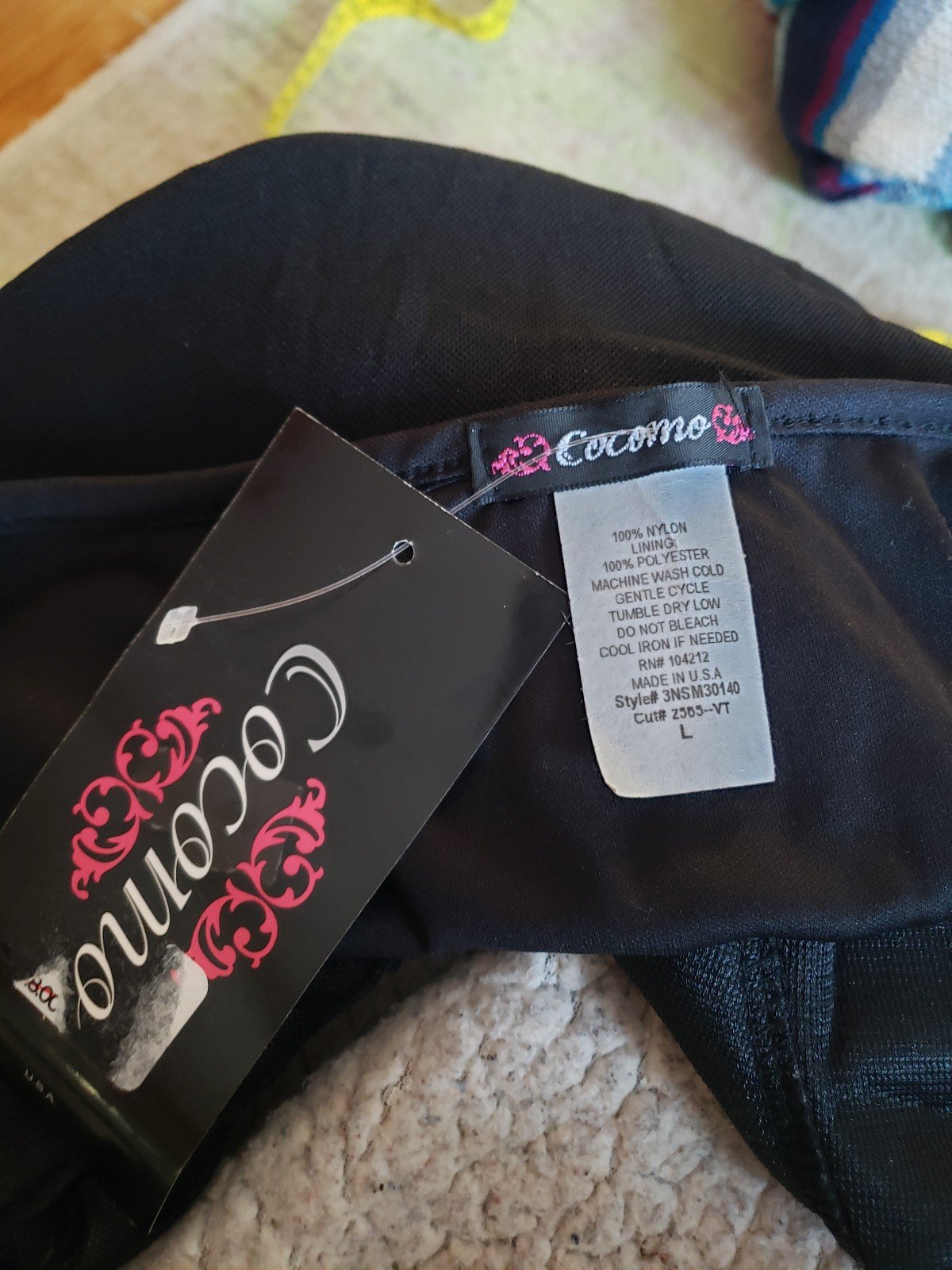 Y2K Deadstock Black Coquette Top