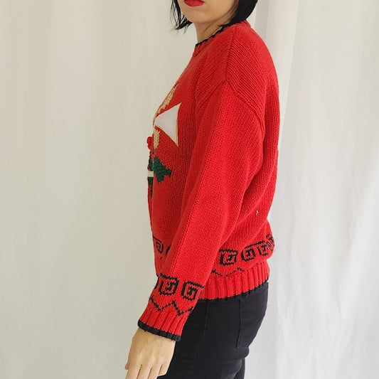 80s/90s Red Christmas Sweater