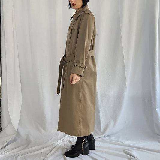 90s Classic Trench Coat with Wool Liner