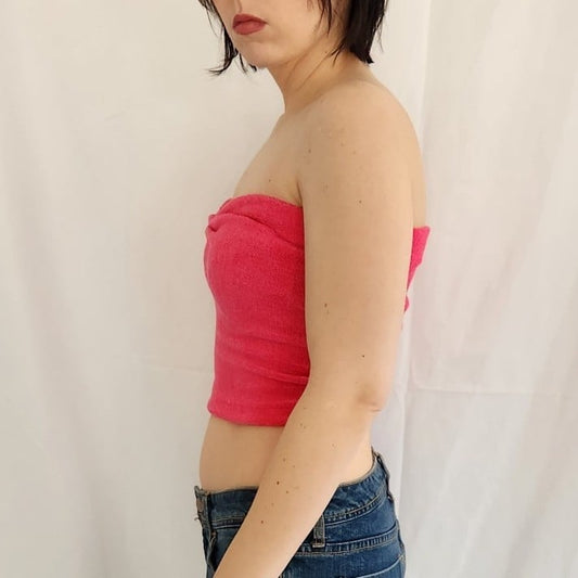 70s Pink Terrycloth Tube Top
