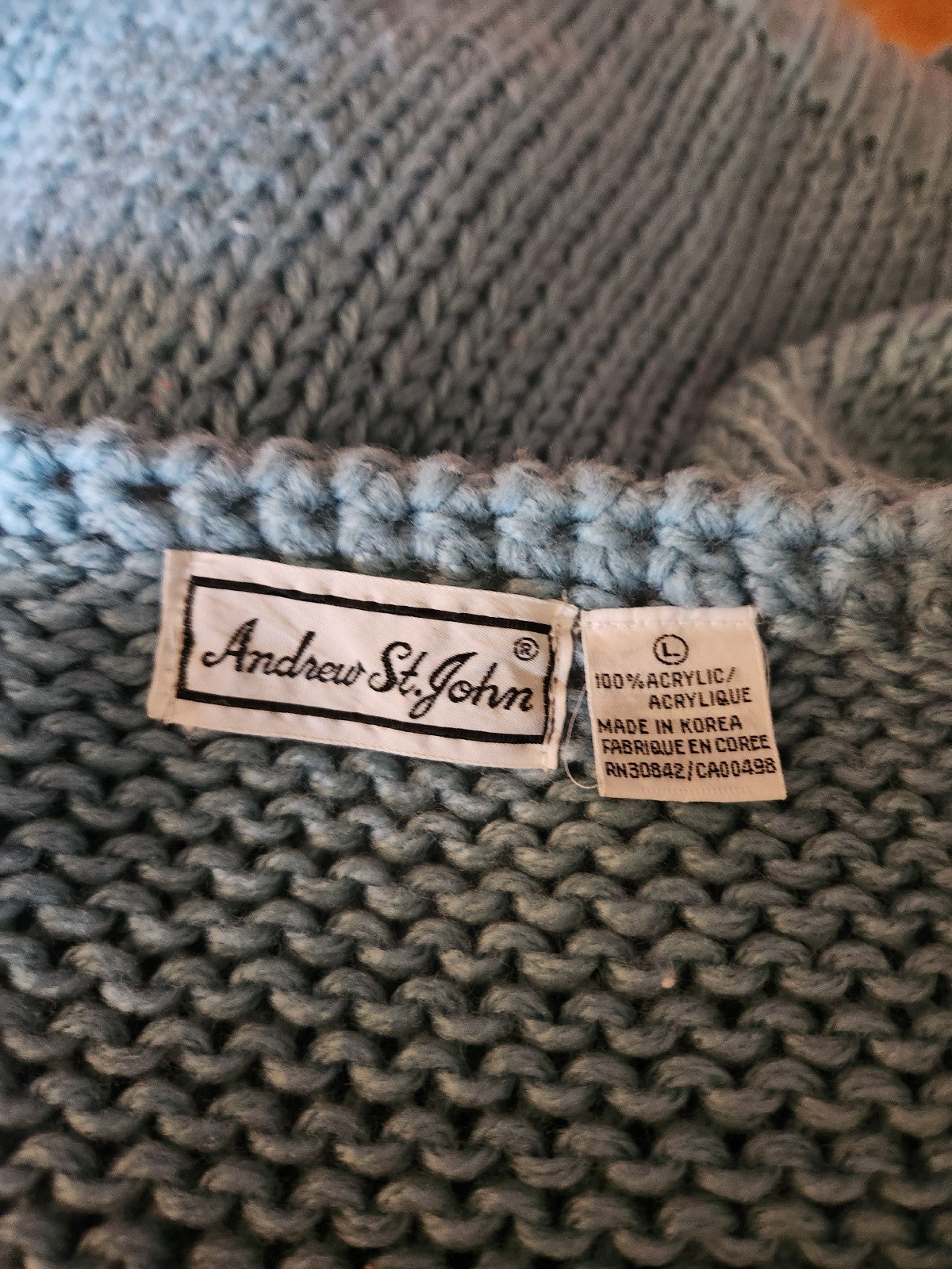 80s Blue Sleeveless Sweater