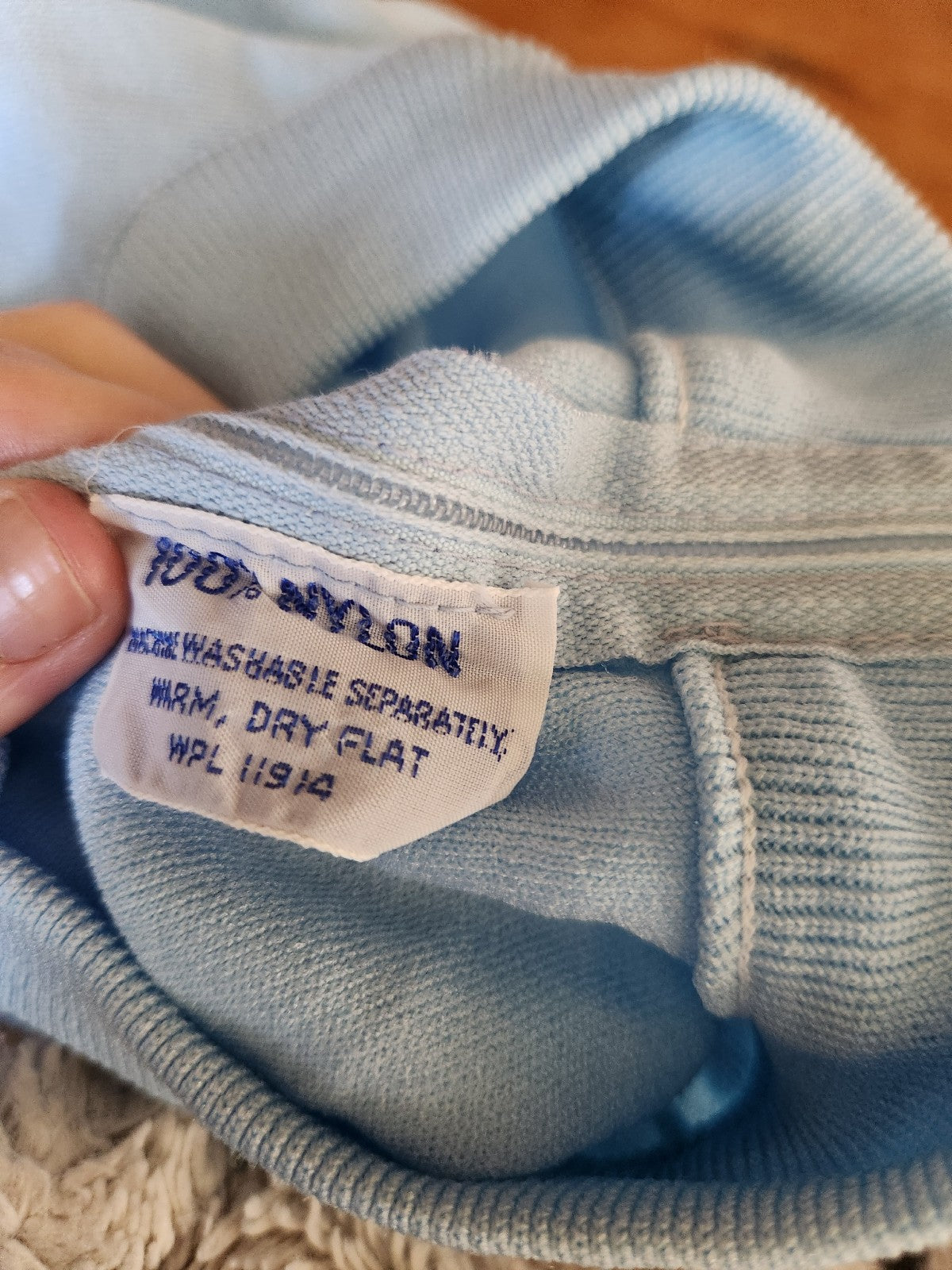 70s Blue Nylon Sleeveless Top