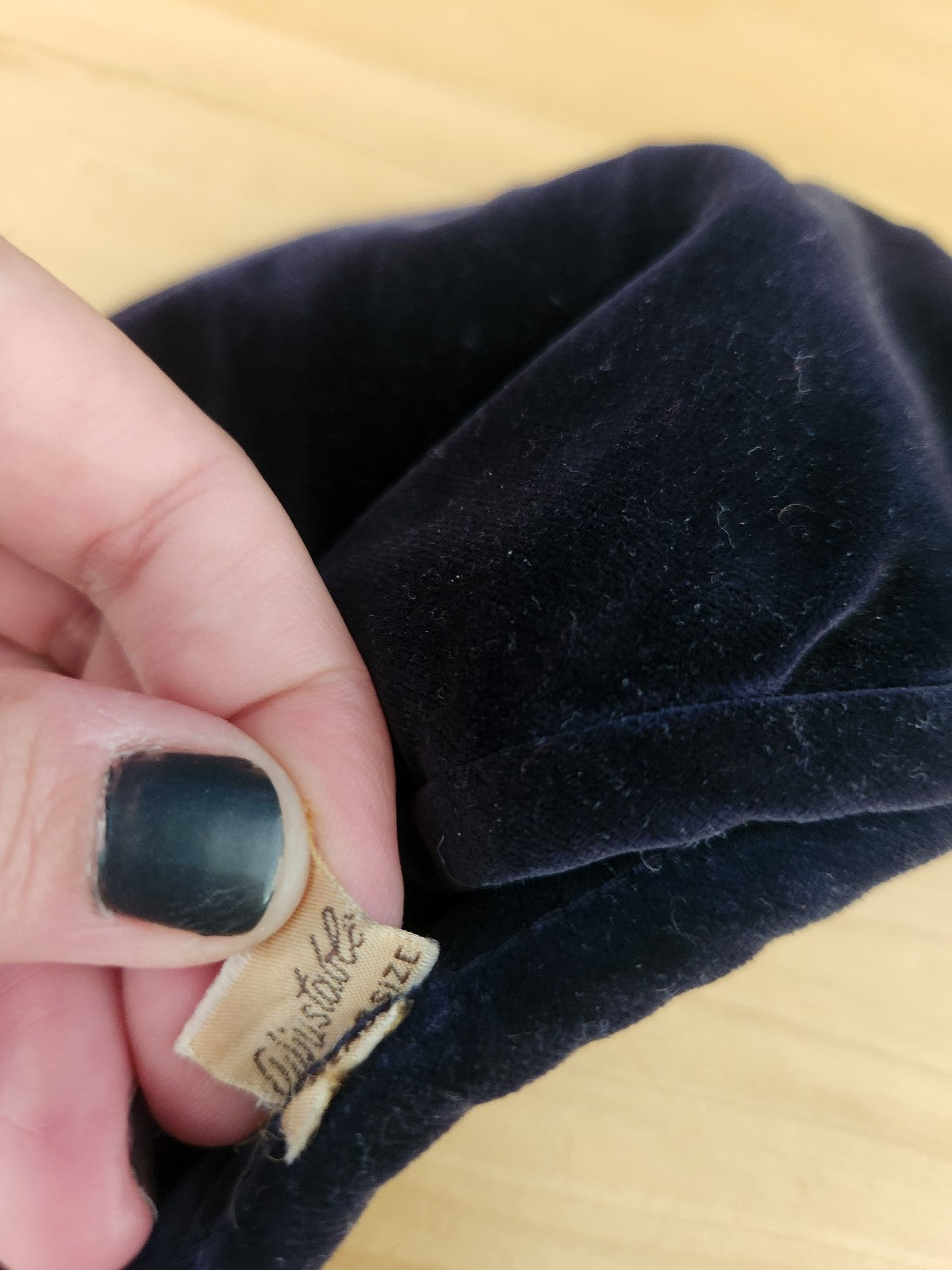 Vintage Black Velvet Cap