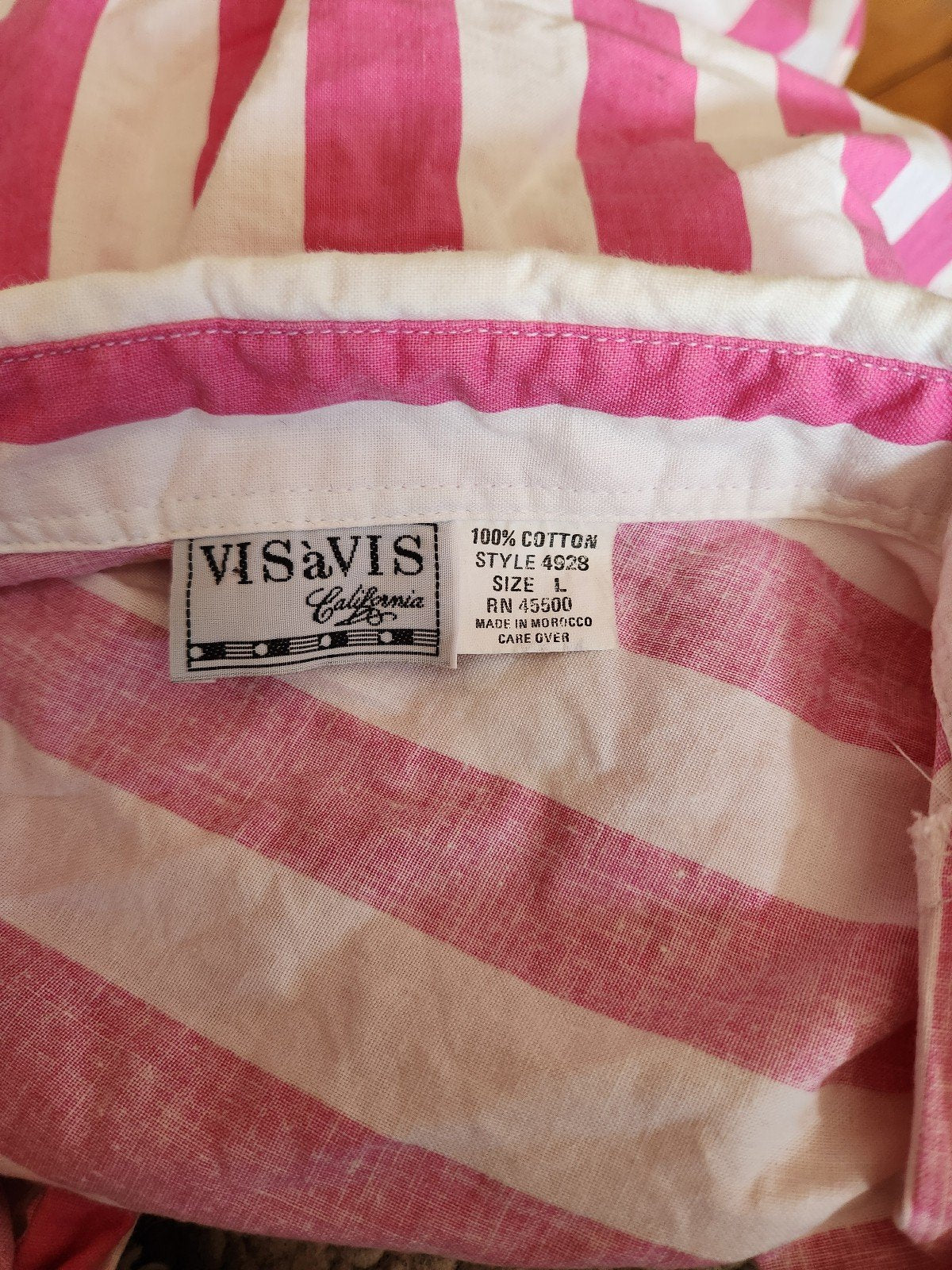 80s/90s Pink and White Striped Sleeveless Cotton Button Down