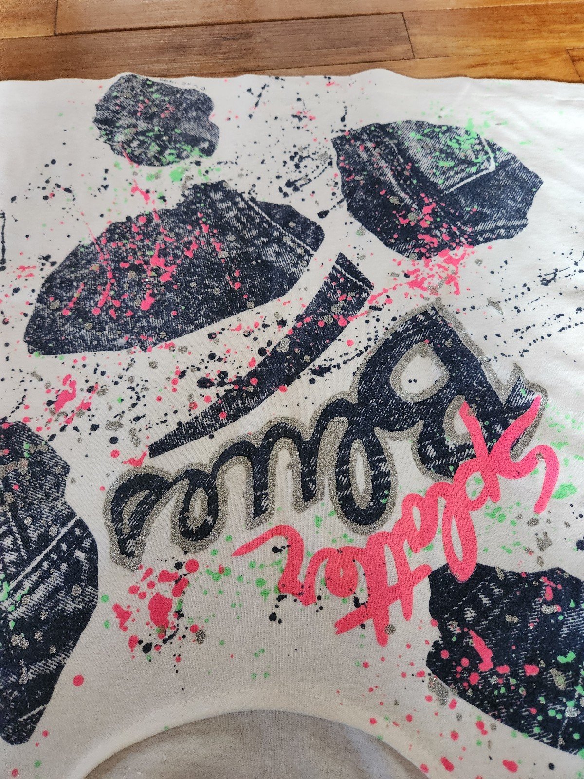 80s Splatter Blues Splatter Paint Tee