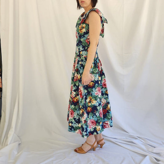 90s Floral Cotton Dress