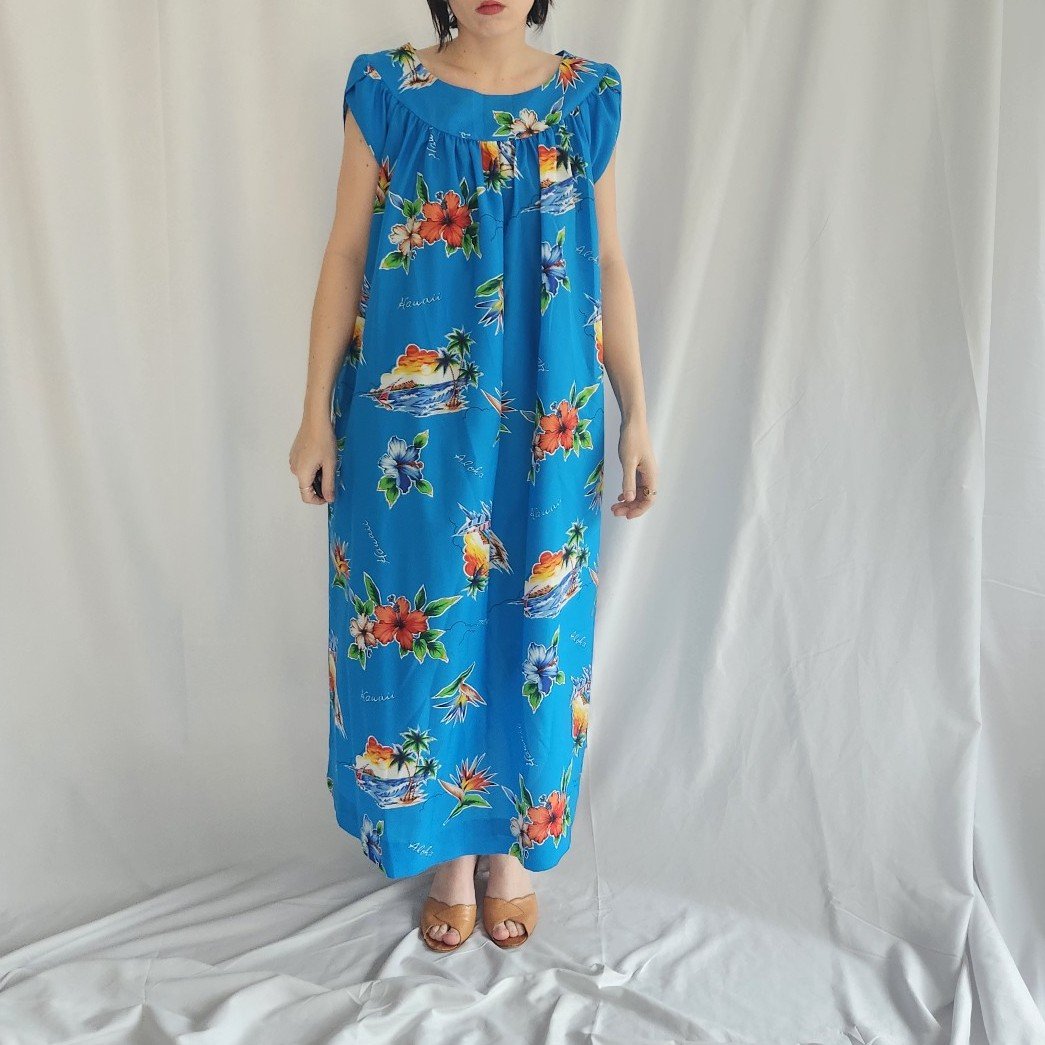 knee length dresses for ladies 80s Crushed Organza Maxi Dress (M) main image 1
