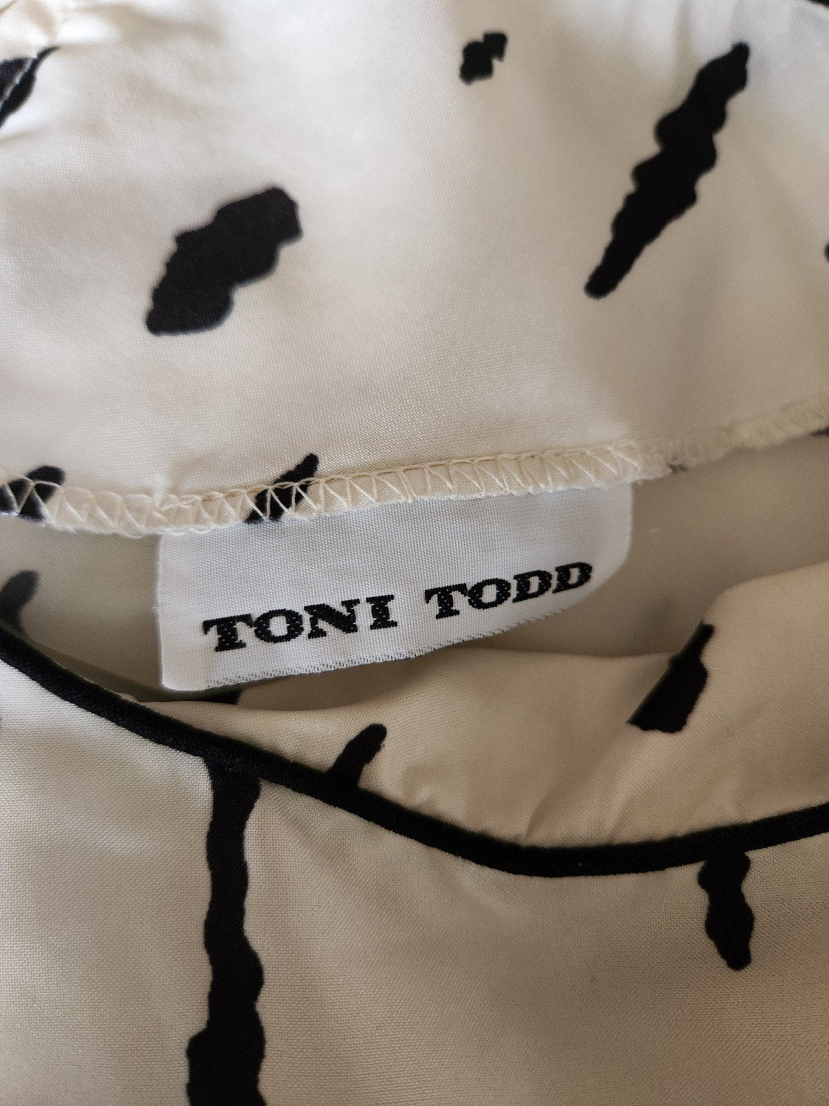 80s Black and White Spotted Dress