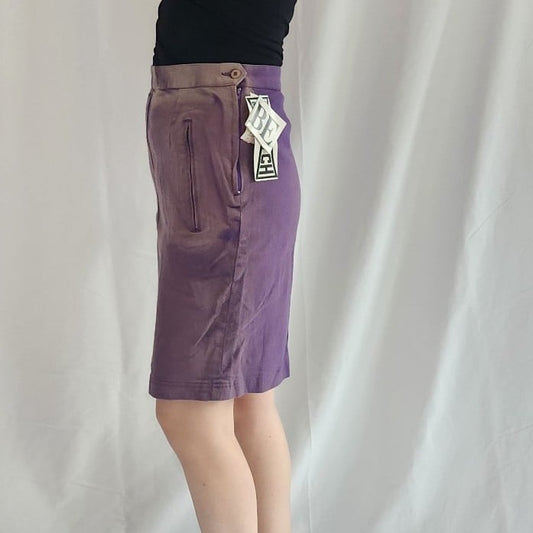 80s Deadstock Purple Mini Skirt
