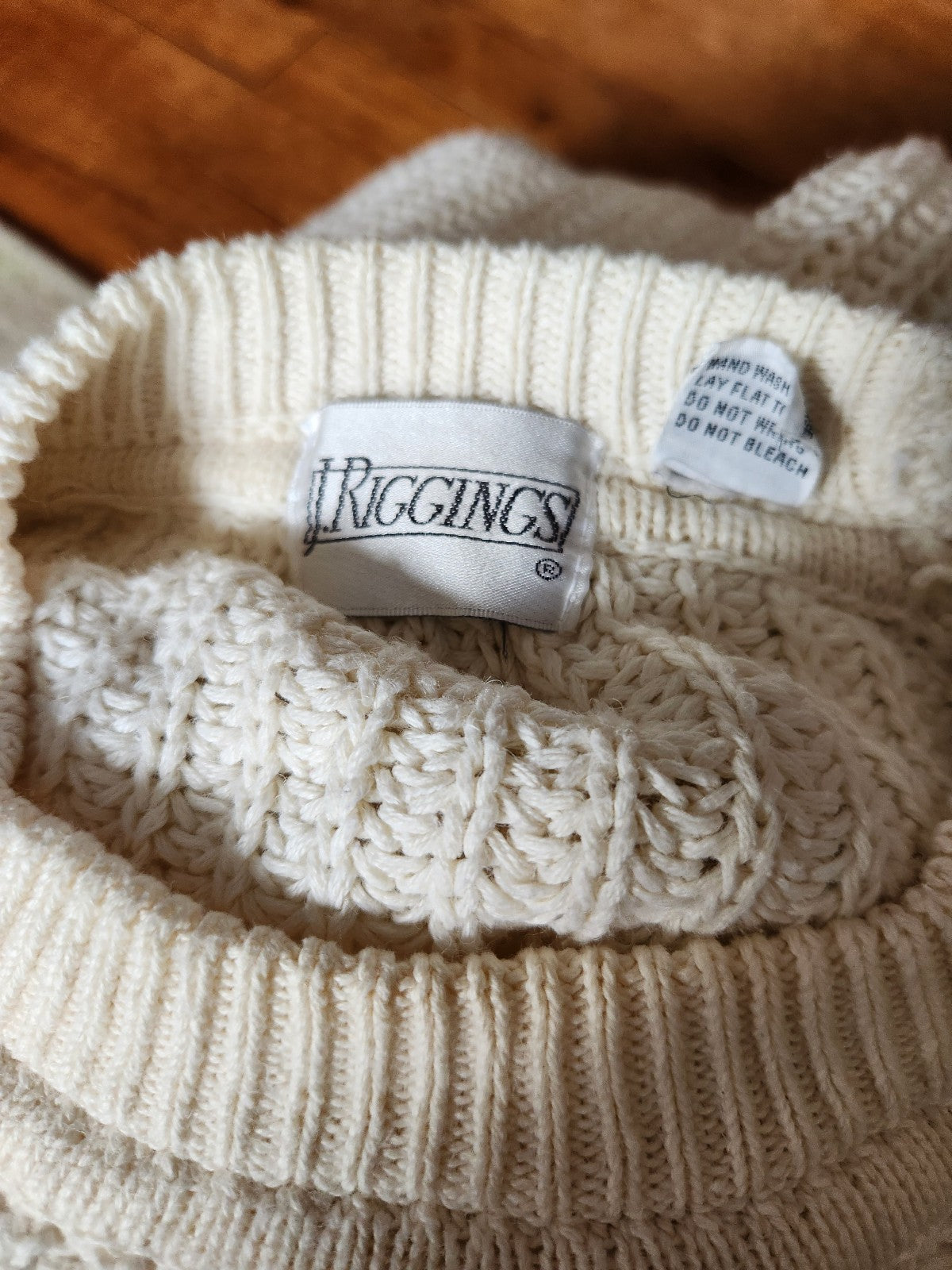 90s Ivory Ramie and Cotton Sweater