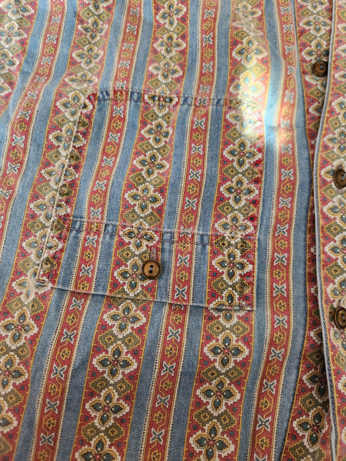 90s 100% Cotton Liz Claiborne Southwest Print Button Down