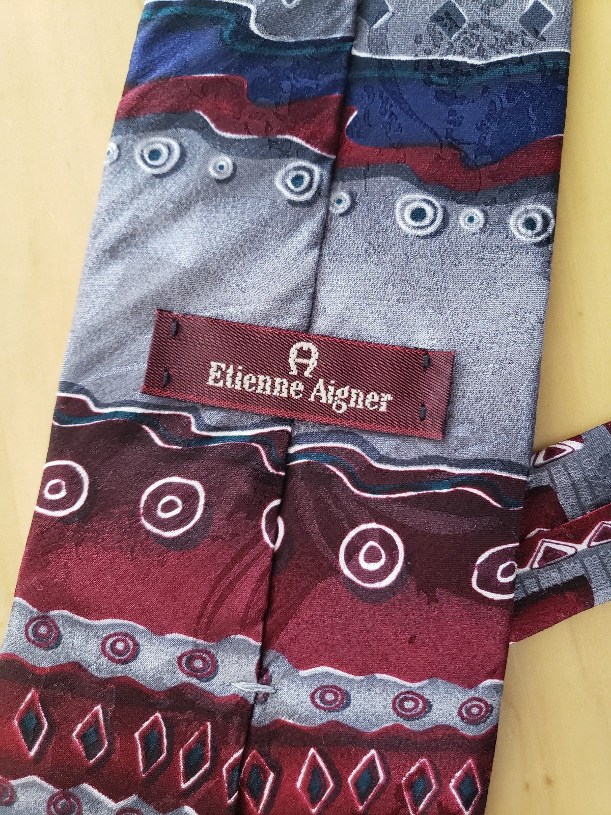 Vintage Ettiene Aigner Gray, Red, and Blue