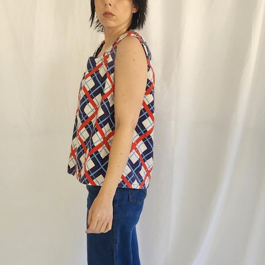 70s Red, White, and Blue Home Made Tank Top