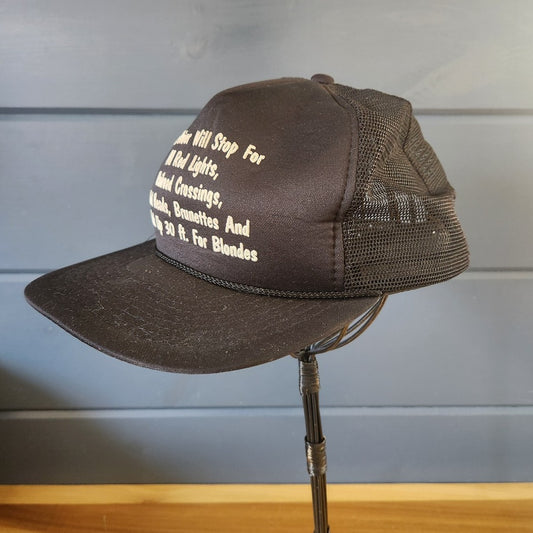 80s Naughty Black Trucker Hat