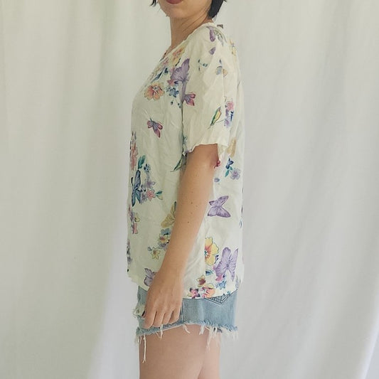 Y2K Rayon Butterfly Tee