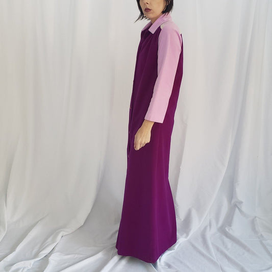 70s Vanity Fair Purple Fleece Robe