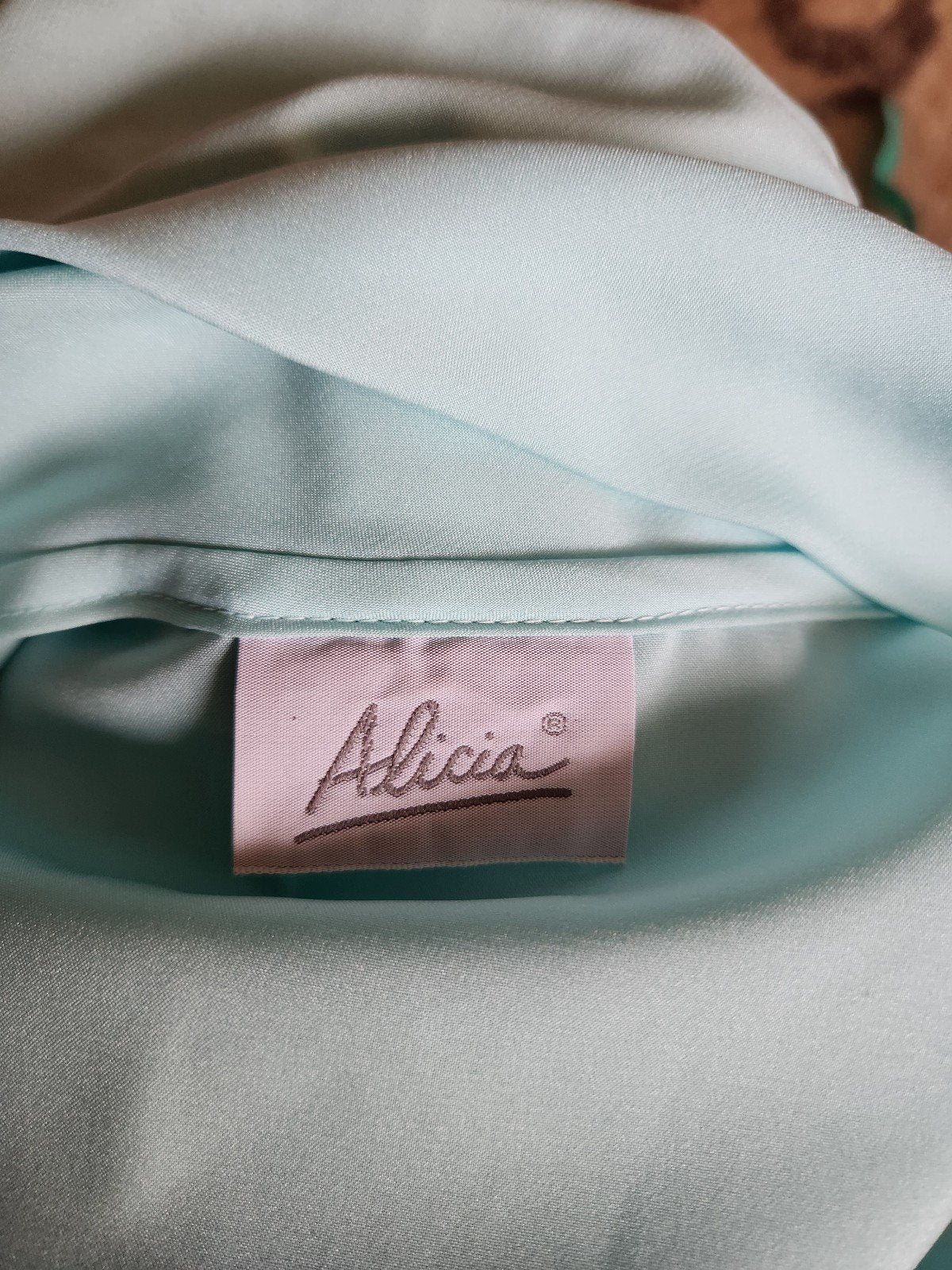 80s Robin's Egg Blue Blouse