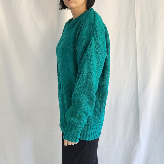 80s Teal Crew Neck Sweater