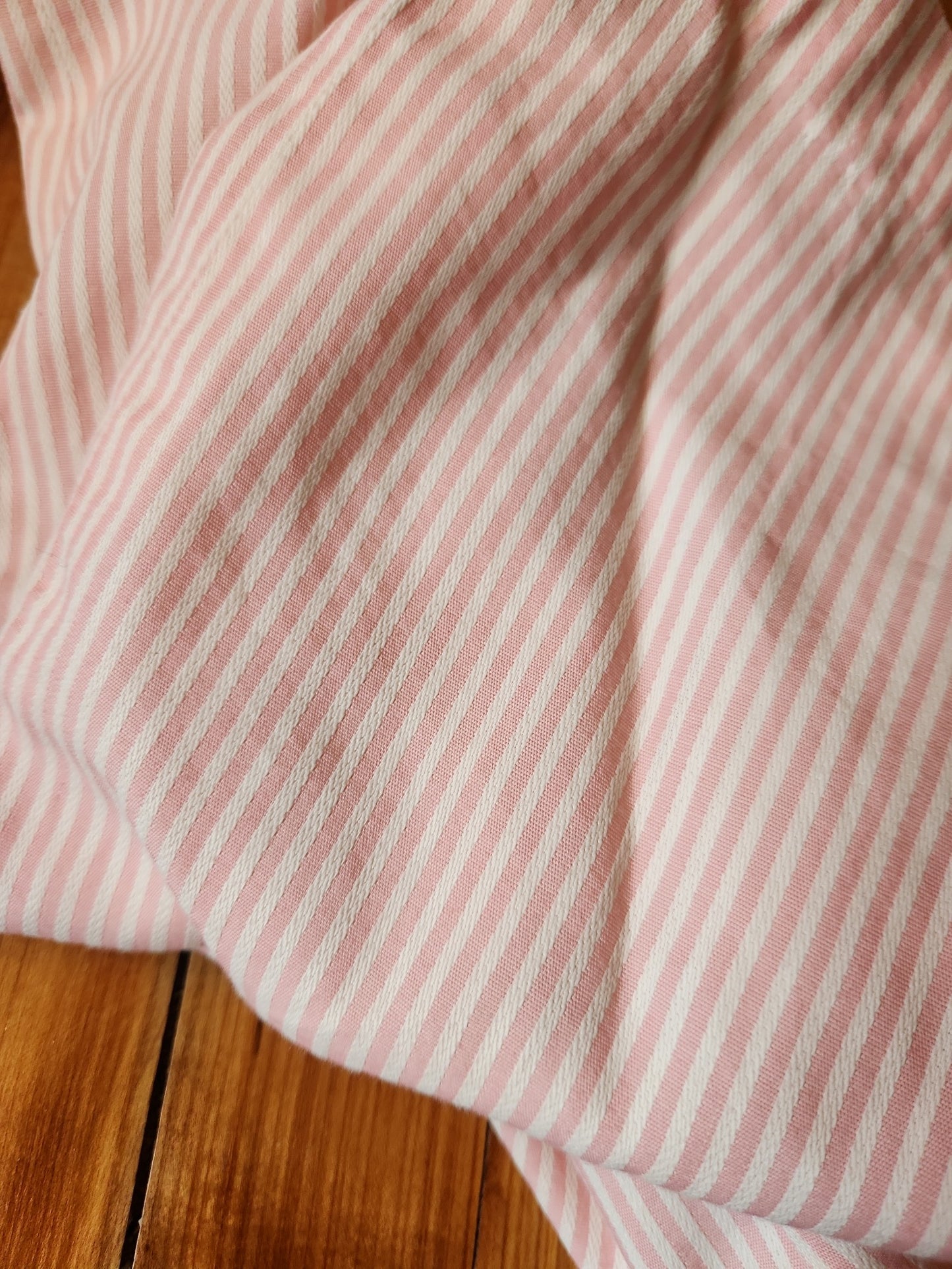 60s/70s Home Made Pink and White Striped Skirt