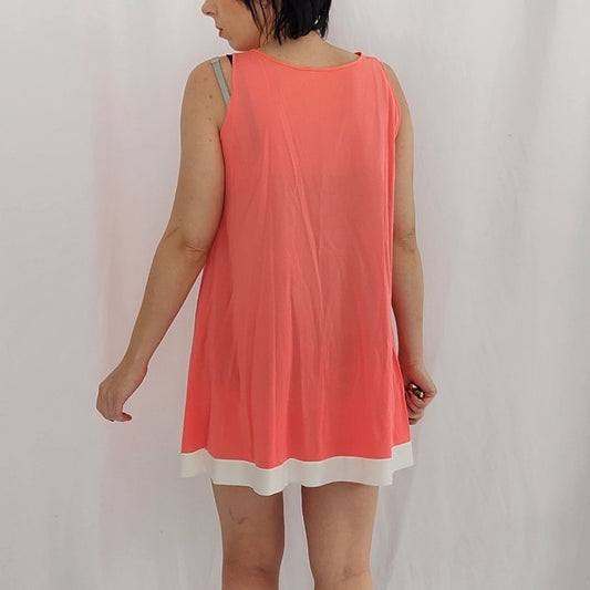 60s Hot Pink Mod Mini Dress with Lace Jacket
