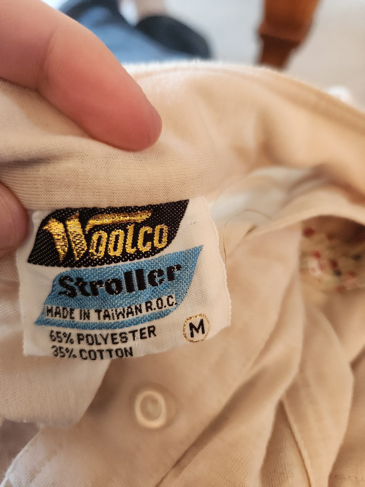 70s Tan Short Sleeve Button Down Shirt