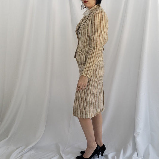 80s Striped Skirt Set