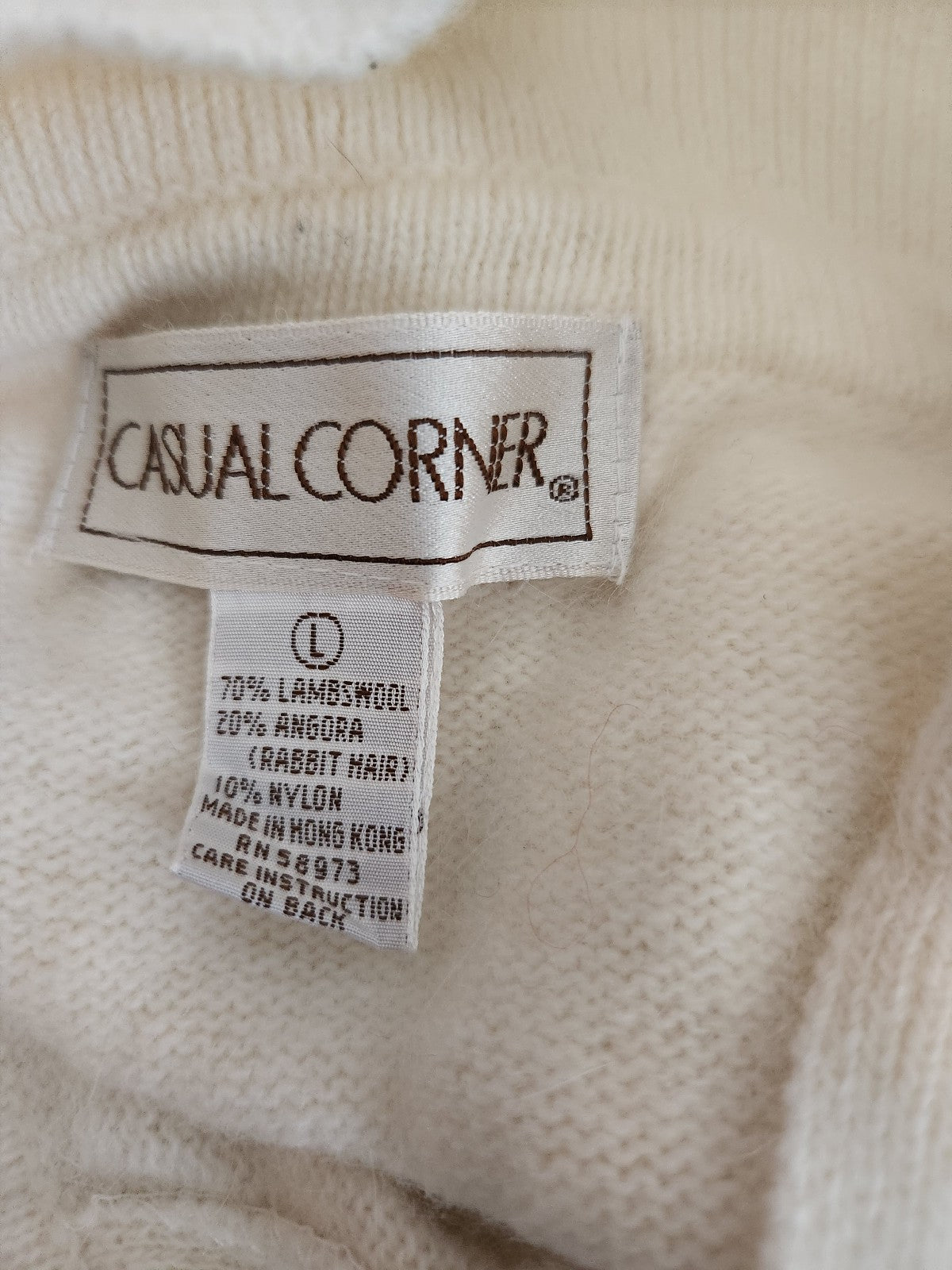90s Casual Corner Lambswool and Angora Sweater
