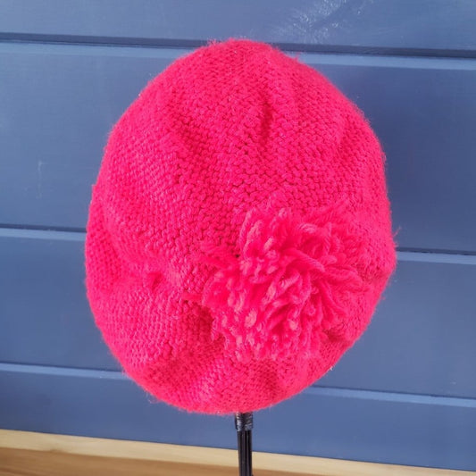 Vintage Red Knit Beret