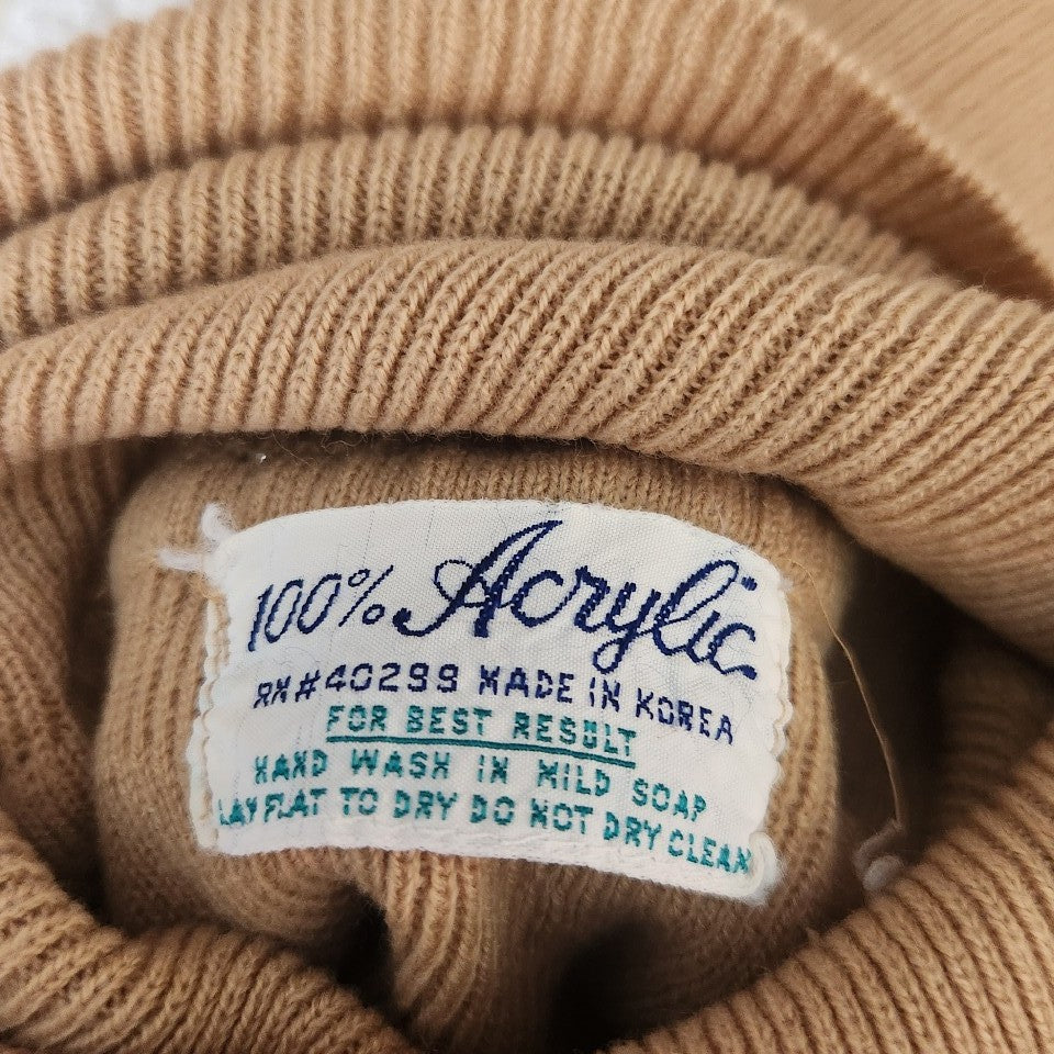 7os Tan Acrylic Turtleneck