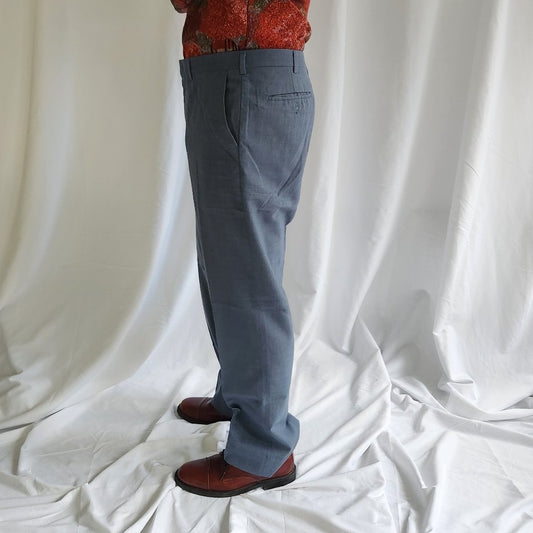 80s Blue Pleated Slacks
