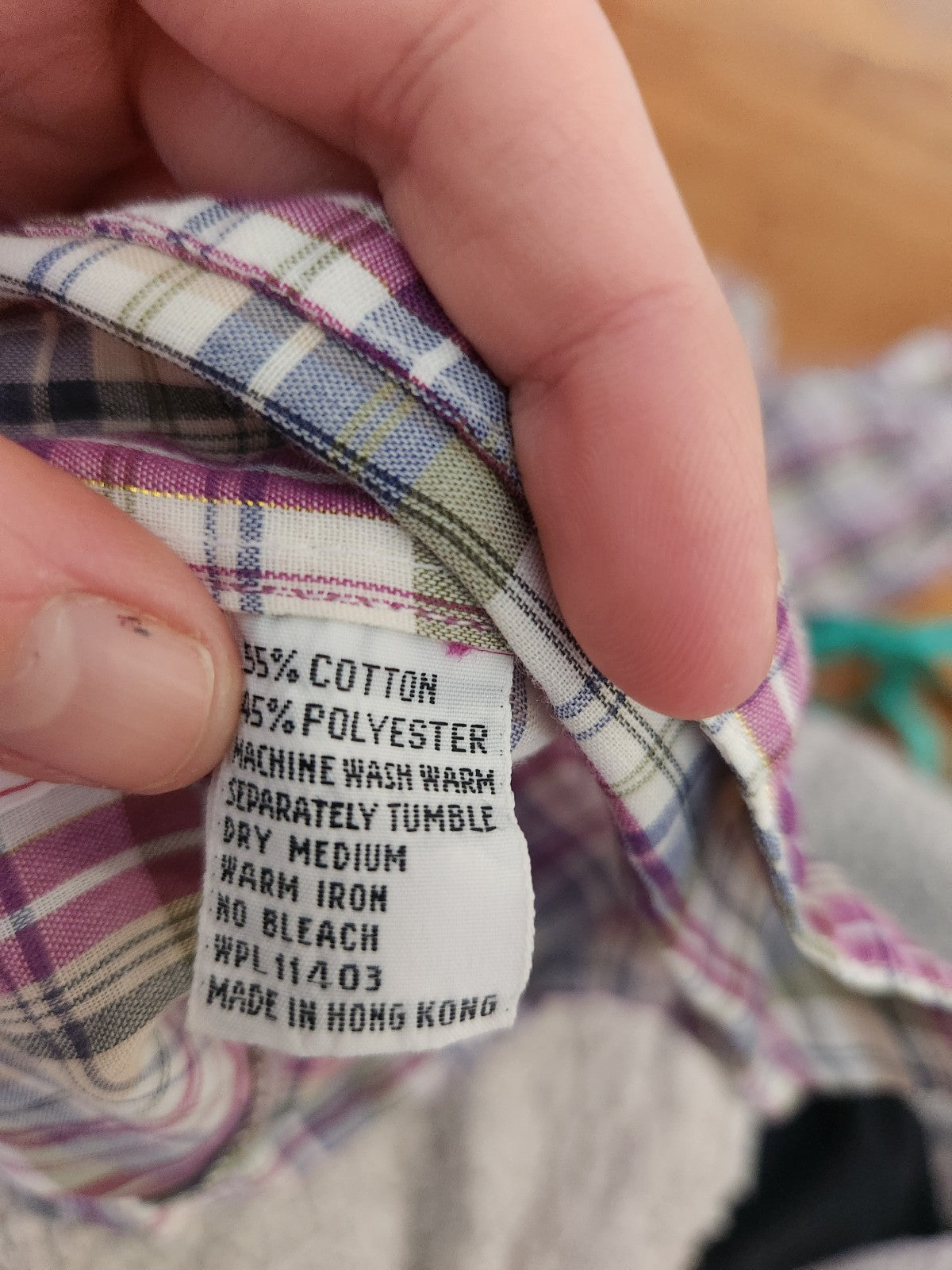 70s Purple and Green Plaid Button Down