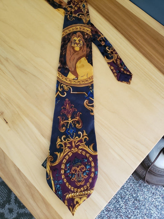 Vintage Lion King Silk Tie