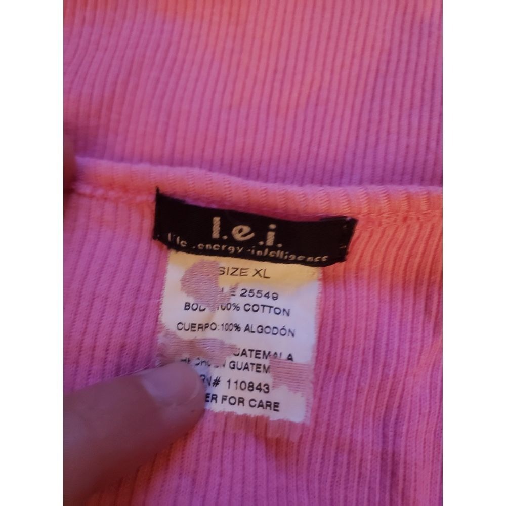 Y2K l.e.i Pink Graphic Tank
