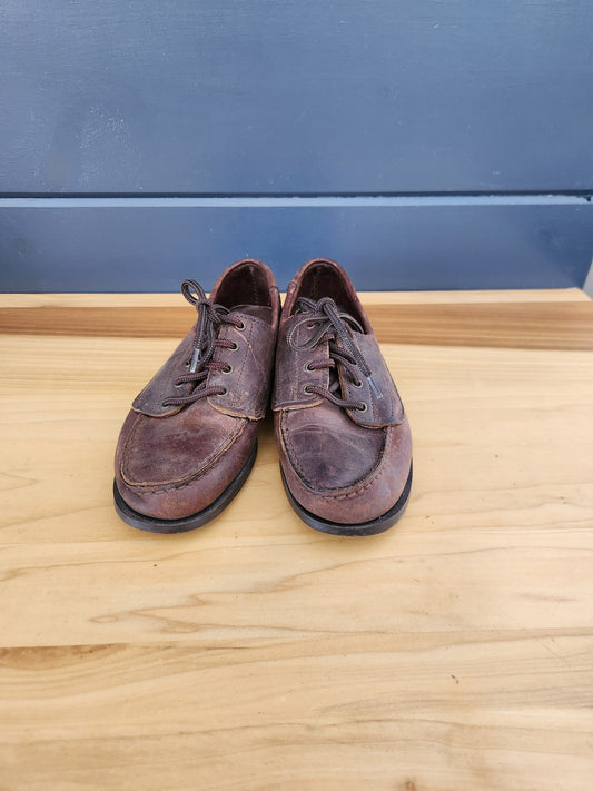 80s/90s Brown Faux Leather Oxfords