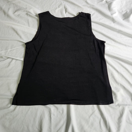 90s/00s Black Sleeveless Blouse